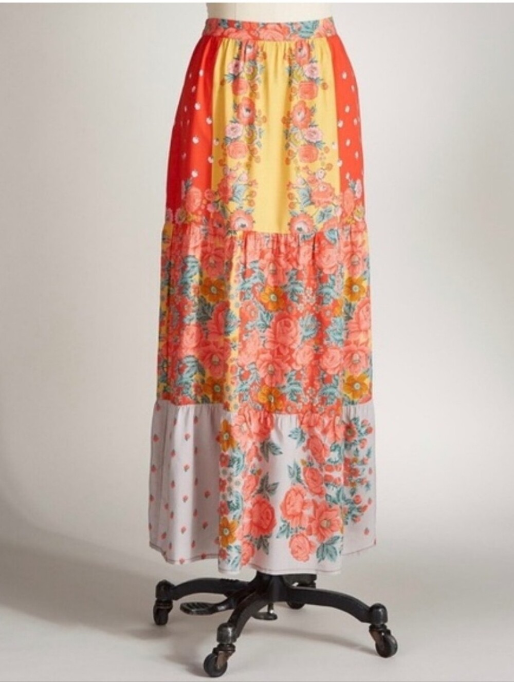Sundance Tolani Rose  Floral Maxi Skirt Small
